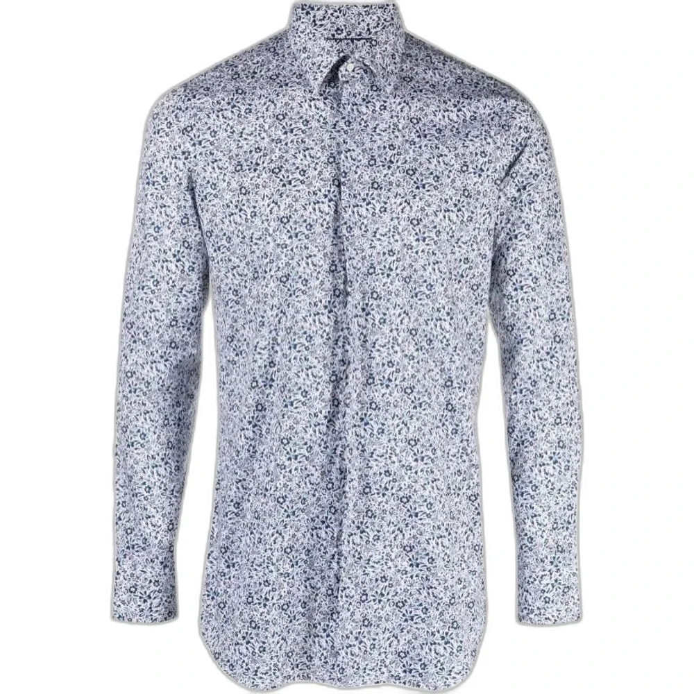 Tintoria Mattei Floral-print Long-sleeve Cotton Button Down Shirt 16